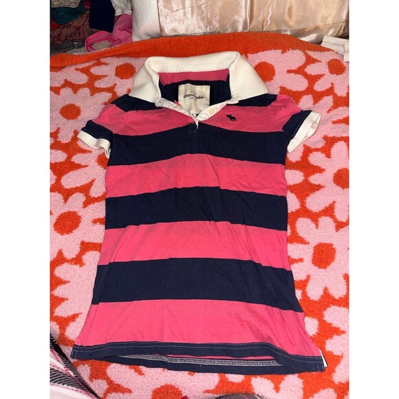 Abercrombie vintage striped polo top - Picture 1 of 3